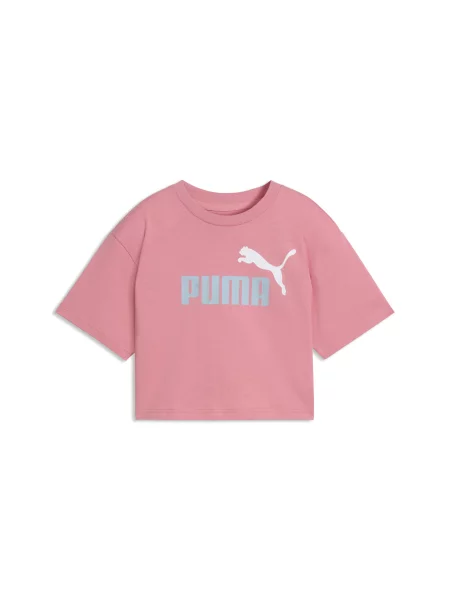 Młodzieżowa krótka koszulka Essentials 2 Colour z logo PUMA No. 1 Akcesoria różowy