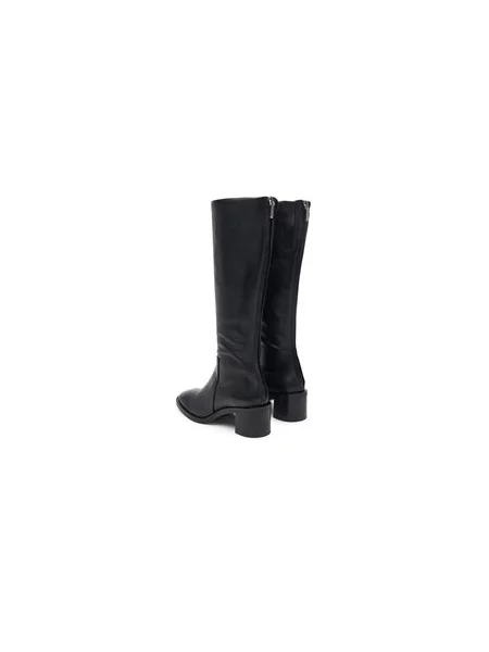 Calvin Klein Zimski škornji Block Heel High Boot Lth črna