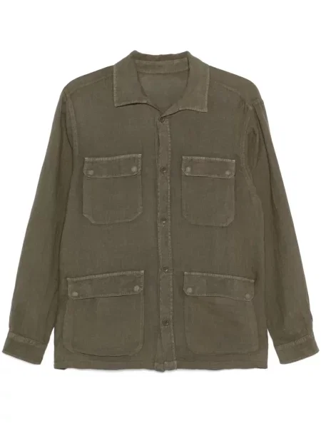 Jachetă-cămașă Herno de in verde