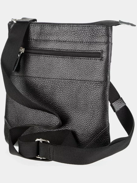 Кожаная сумка через плечо Shvigel черная