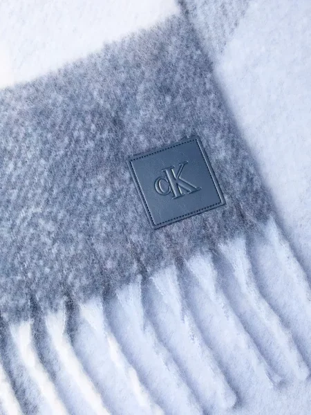 Pledas šalikas Calvin Klein su kutais mėlyna