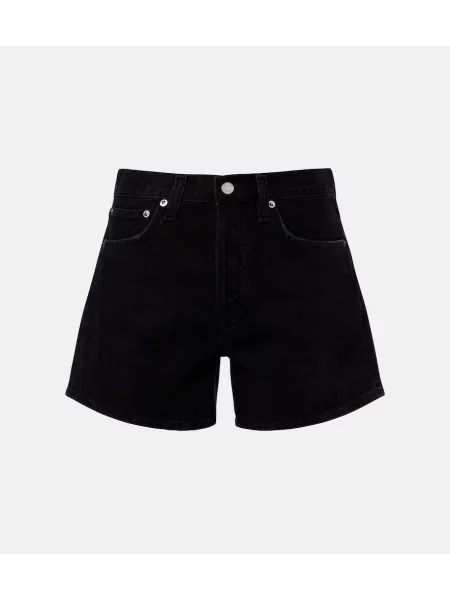 Pantaloni scurți din denim Agolde negru