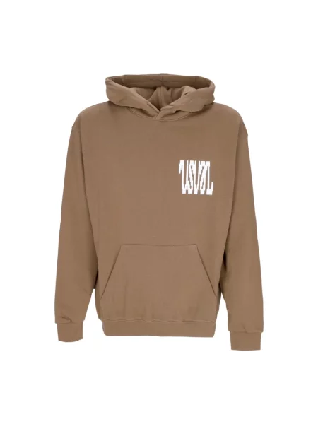 Długa bluza z kapturem Usual z kapturem brązowa