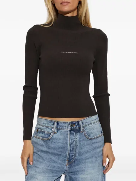 Pulover Alexander Wang cu imagine maro
