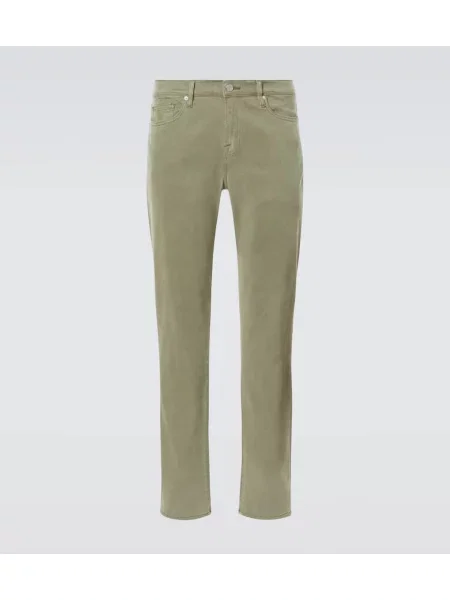 Pantaloni Frame din țesătură twill verde