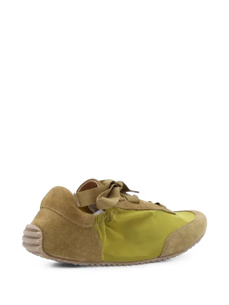 Sneakerși Odissì din piele de căprioară verde