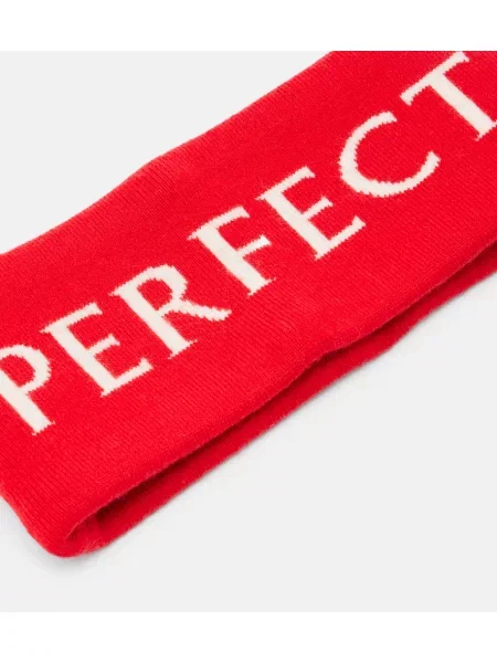Czapka Perfect Moment wełniana z logo czerwona
