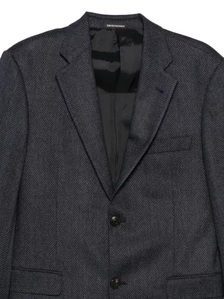 Costum Emporio Armani cu model herringbone gri