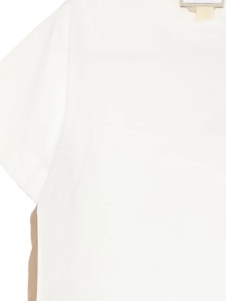 Tricou Litkovska din șifon cu dungi alb