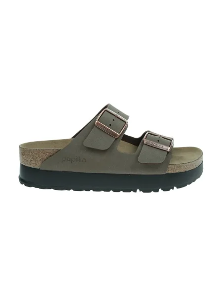 BIRKENSTOCK Šľapky tmavobéžová hnedá