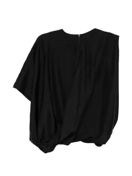 Top Less asimetric negru