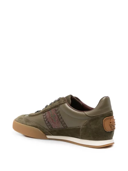 Sneakerși Etro cu model paisley verde