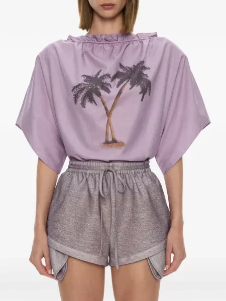 Top Christopher Esber cu volane violet