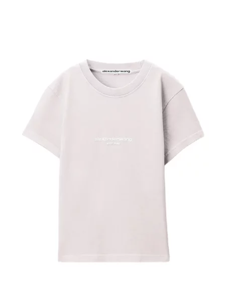 Scurt tricou Alexander Wang cu imagine cu mâneci scurte roz