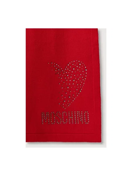 Moschino szalik wełniany czerwona