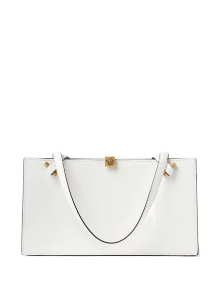 Geantă shopper Versace din piele alb