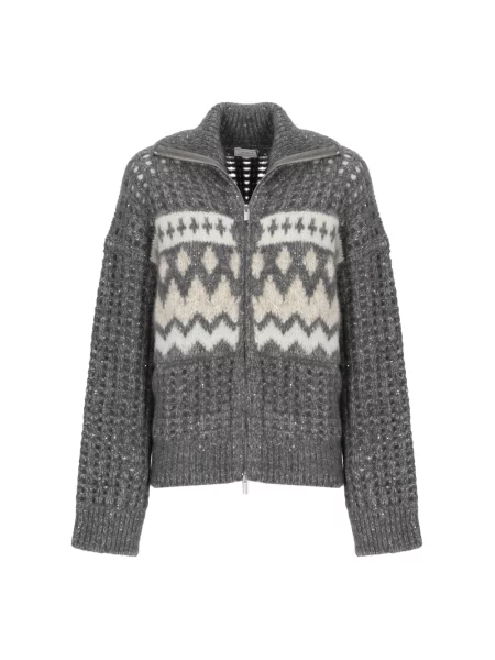 Sweter Peserico z cekinami szary