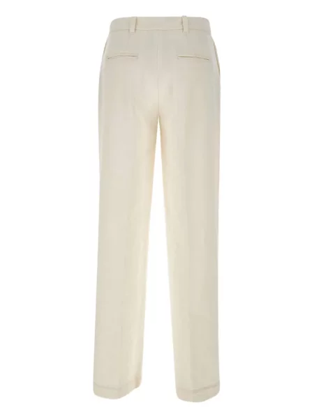 Pantaloni Eleventy plisate alb