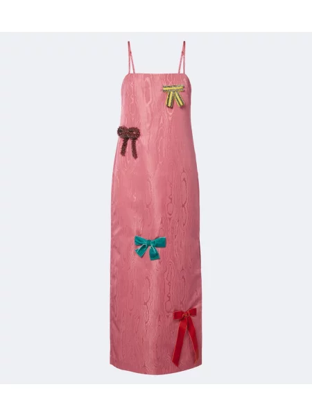 Rochie midi Alemais cu funde roz