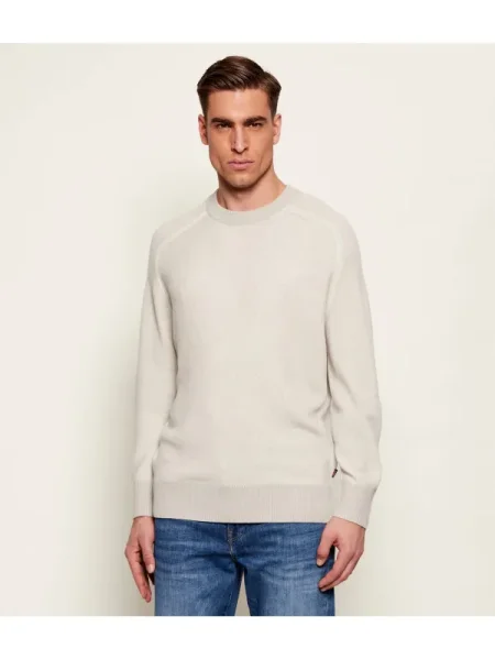 BOSS ORANGE De lână pulover Akajer | Relaxed fit bej