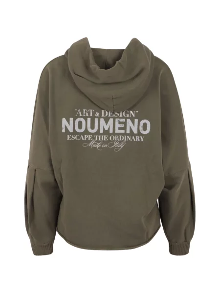 Hanorac cu glugă Noumeno Concetp cu imagine verde
