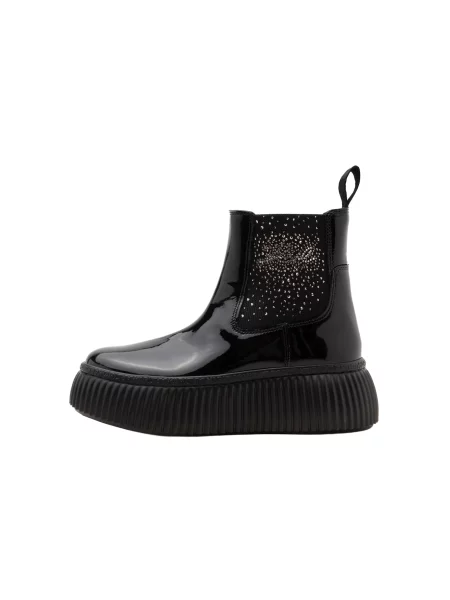 Karl Lagerfeld Ghete chelsea / argintiu negru