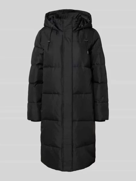 Płaszcz pikowany o kroju comfort fit z drobną fakturą model ‘IRENE’ Only czarny