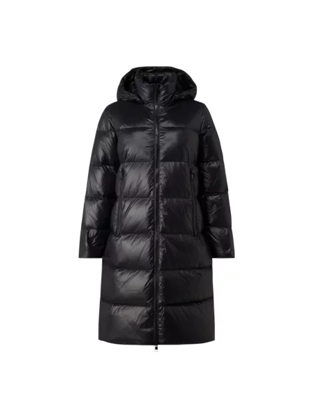 Długa ocieplana kurtka puchowa Armani Exchange z dwustronnym zamkiem błyskawicznym czarna