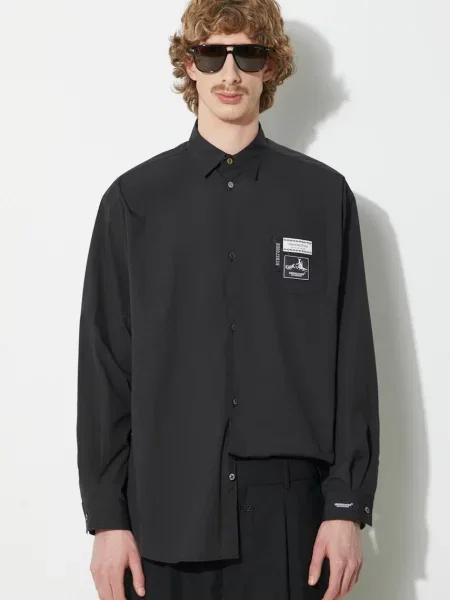 Undercover camasa Shirt barbati cu guler clasic relaxed negru