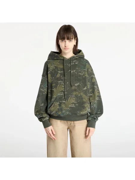 Hanorac cu glugă Carhartt Wip cu glugă verde