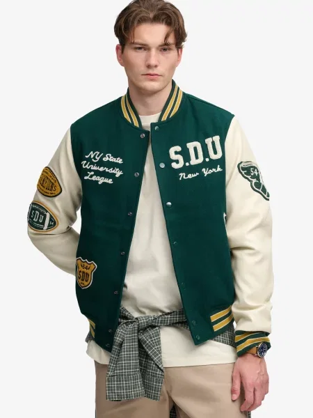 Superdry & Co Geacă de primăvară-toamnă / galben / verde bej
