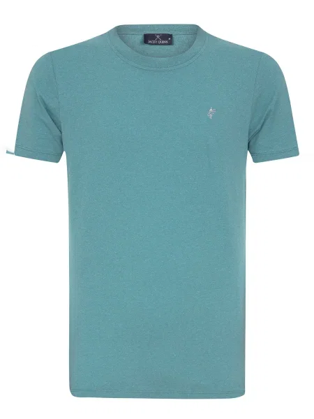 Jacey Quinn Majica svijetlosiva / žad / svijetlozelena