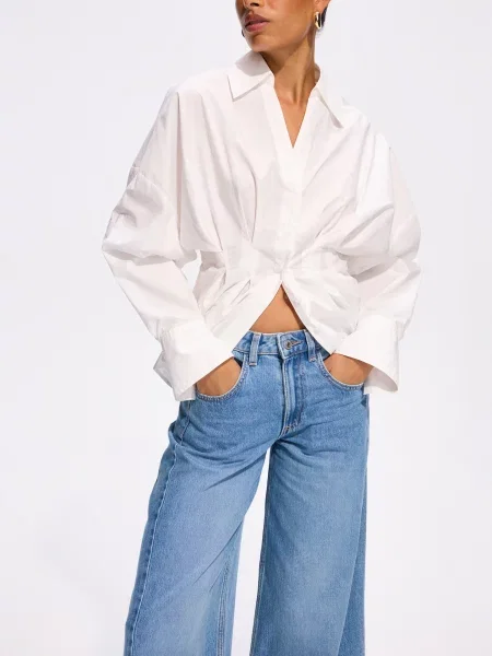 Reserved Джинси wide leg soft синій