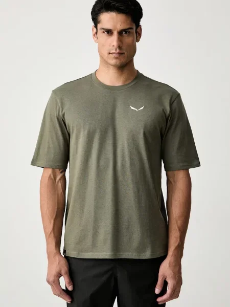 Salewa T-shirt trekkingowy z bawełną EAGLE PEAK zielona