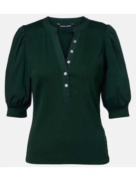 Top Veronica Beard tricotate verde