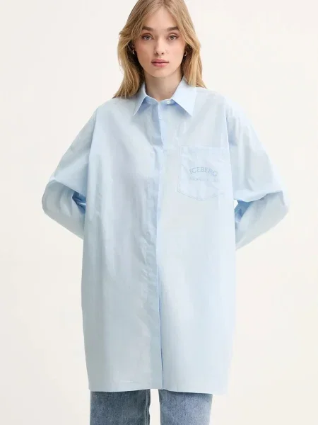 Iceberg cămașă din femei cu guler clasic relaxed albastru