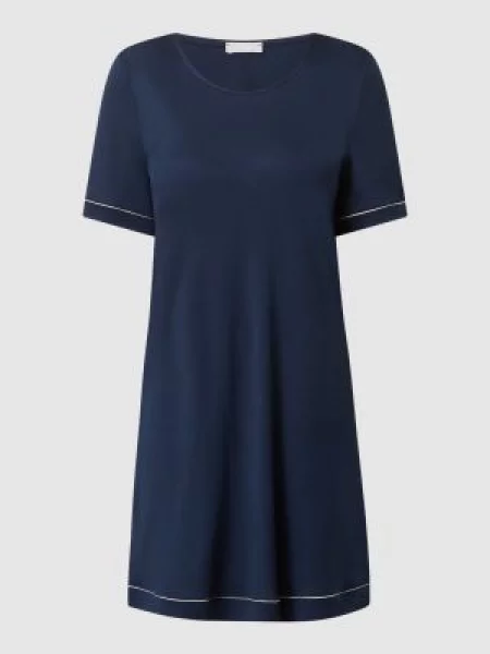 Koszula nocna z lyocellu model ‘Natural Comfort’ Hanro granatowa