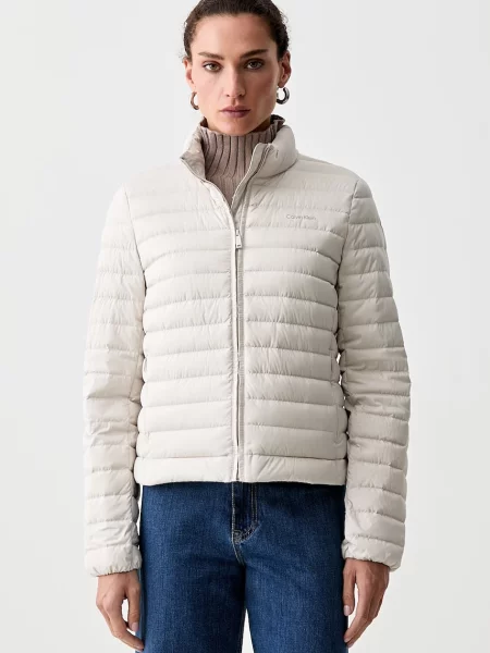 Calvin Klein geacă cu puf pentru femei bej