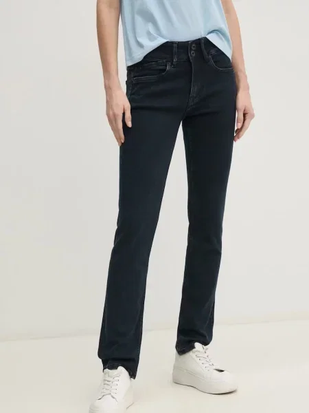 Pepe Jeans jeans SLIM JEANS MW GEN femei marin albastru