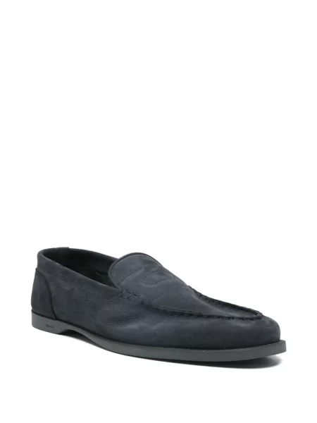 Pantofi loafer John Lobb din piele albastru