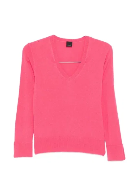 Pulover Pinko cu decolteu în V roz
