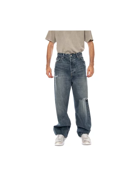 Szerokie jeansy Tommy Hilfiger niebieskie