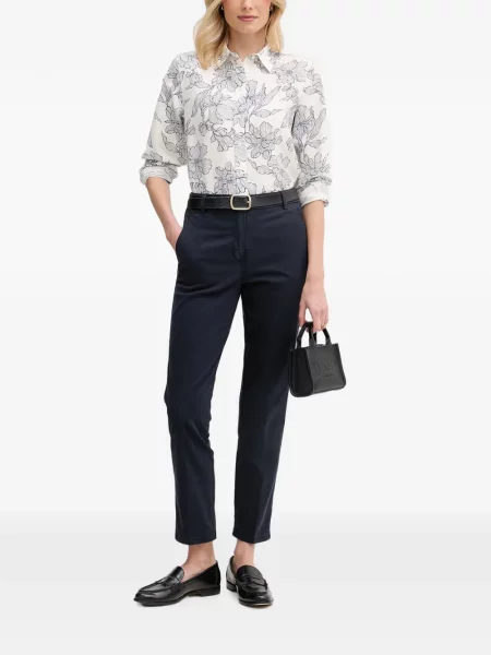 Lung cămașă Gant cu model floral cu imagine alb