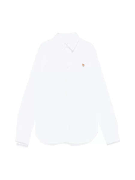 Koszula Maison Kitsune popelinowa biała