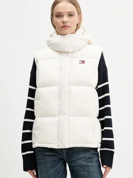 Tommy Jeans bezrękawnik puchowy zimowy beżowy