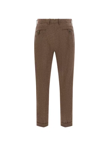 Pantaloni Incotex cu model pepito conici maro