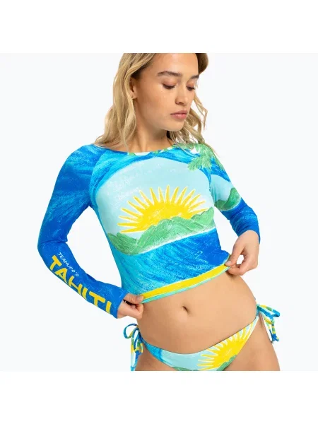 Longsleeve de înot pentru femei ROXY Atlas Crop Top skyway