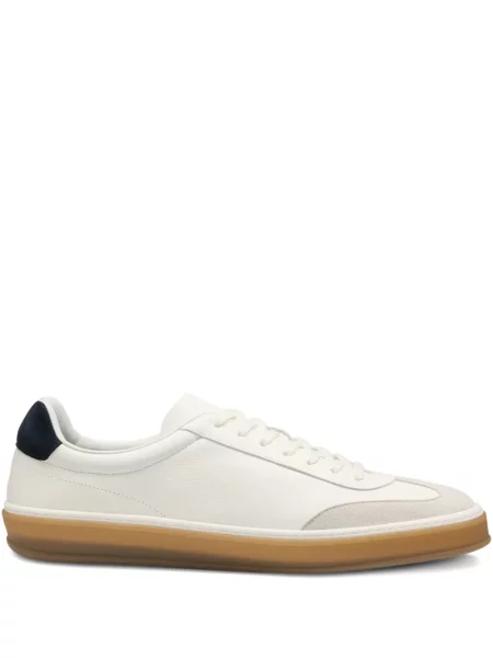 Sneakerși Boss din piele alb