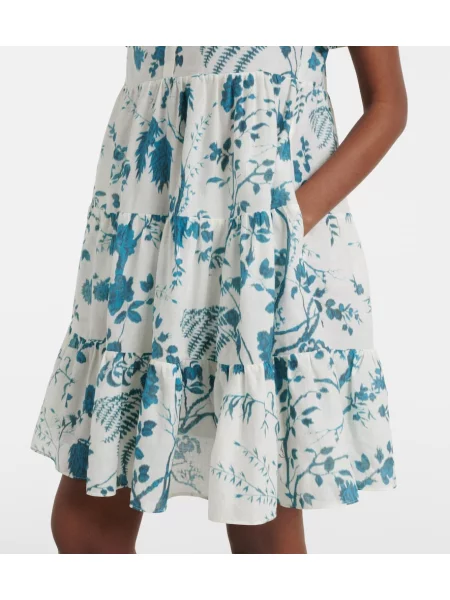 Rochie Erdem de in cu model floral alb