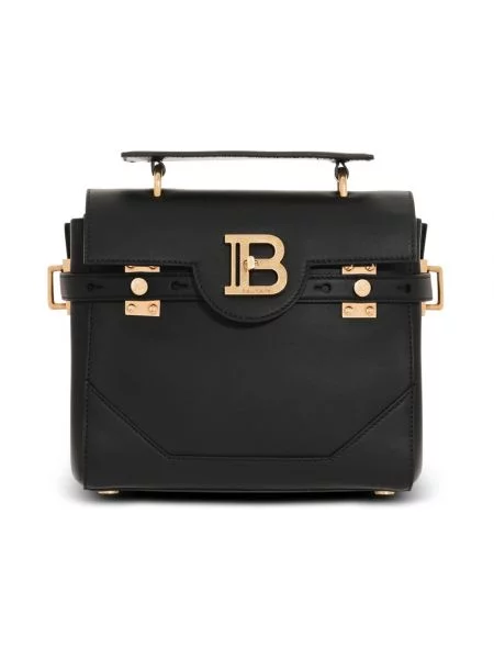 Torebka skórzana Balmain skórzana czarna